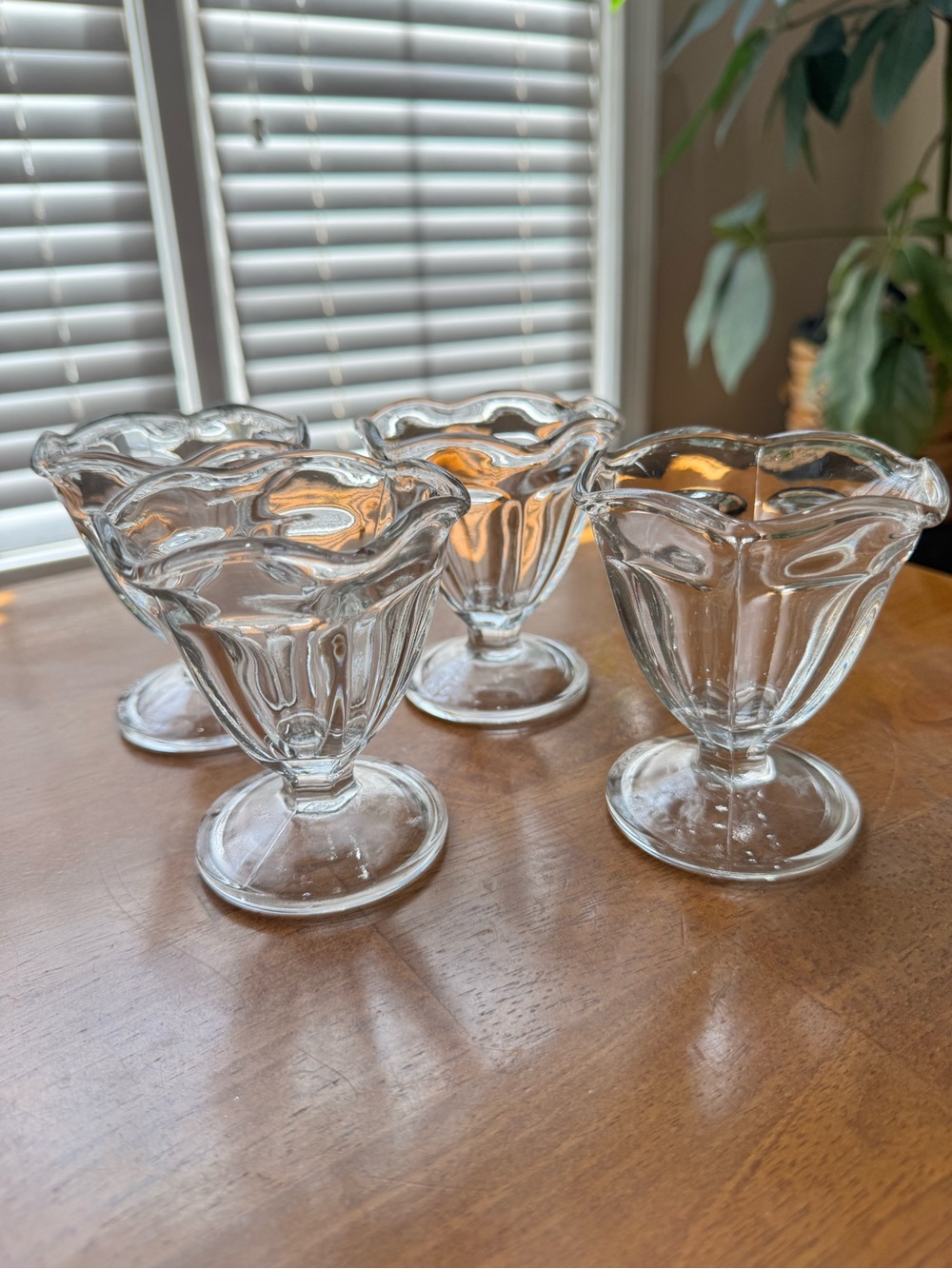 Vintage Anchor Hocking Fountainware Dessert/Sundae Glasses - Set of 4